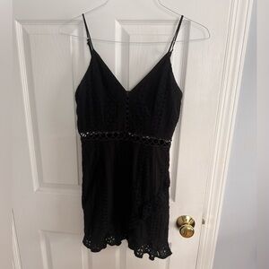 Black lace mini dress. Size medium